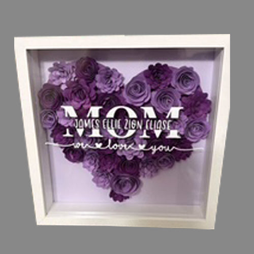 Custom Flower Shadow Box - For Mom