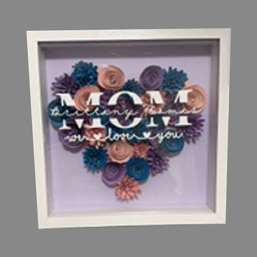 Custom Flower Shadow Box - For Mom