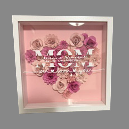 Custom Flower Shadow Box - For Mom
